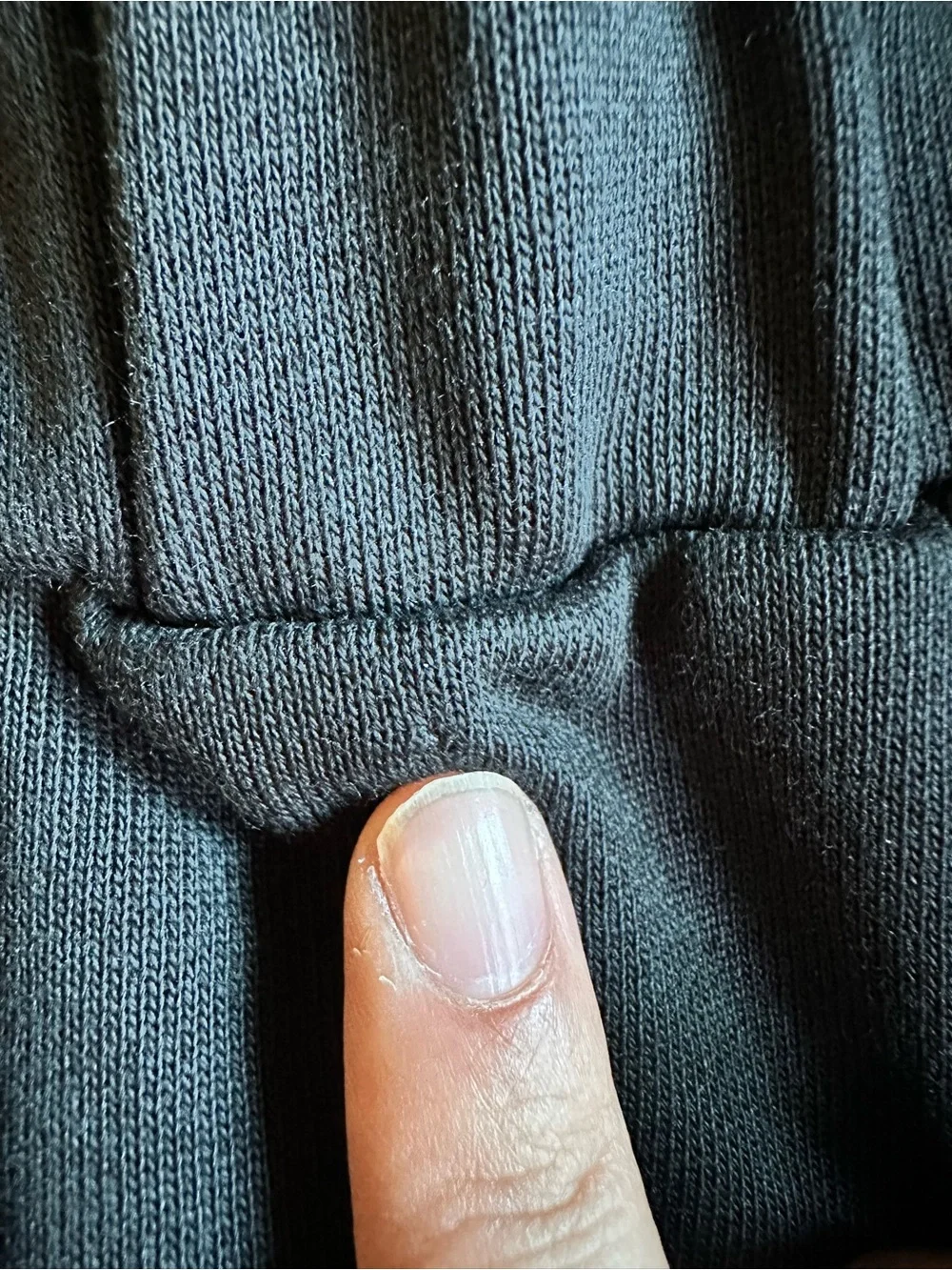 Tiny Hole Fixed NWOT Pact Black Organic Brushed Fleece Sweatpant W/ Pockets Cozy - Picture 10 of 10